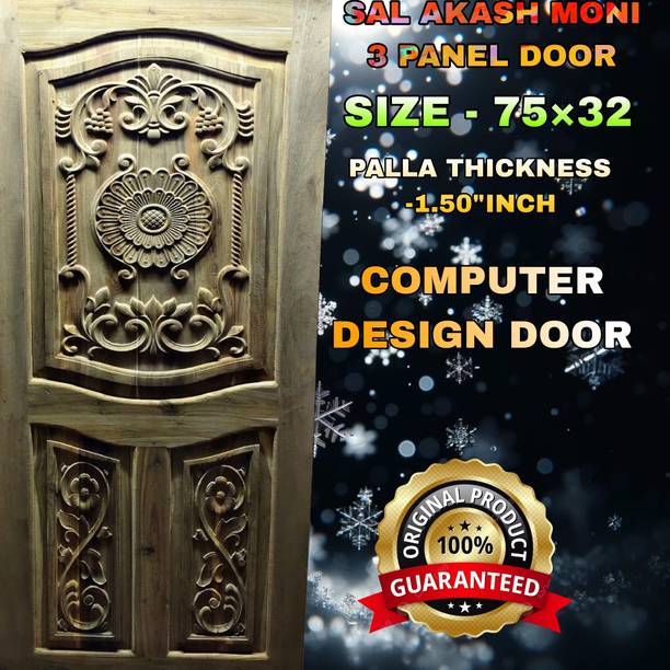 Maawooden Sal Akashmoni 3 Panel Wooden Door Interior Door