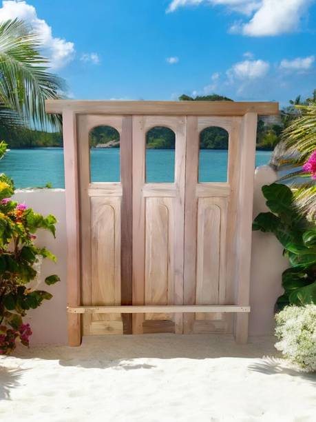 La Furniture Best Hand Made Classsic Design 2 Pannel Akashmony Window 3 Palla With Sal Frame Interior Door