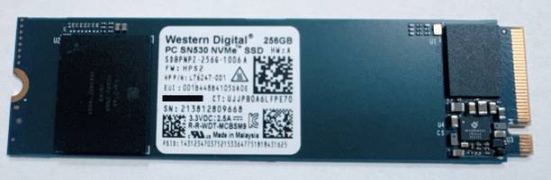 WD NVMe PC 256 GB Desktop, All in One PC's, Laptop Green M.2 Internal Solid State Drive (SSD) (SN530)
