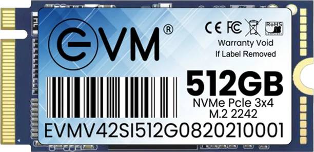 EVM NVMe (2242) 512 GB All in One PC's, Desktop, Laptop Blue PCIe NVMe Internal Solid State Drive (SSD) (EVMNV42/512GB)