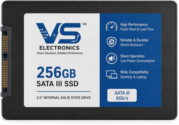 VS Electronics SATA III 256 GB All in One PC's, Desktop, Laptop, Network Attached Storage, Servers Black SATA III Internal Solid State Drive (SSD) (VSE256GBSSDIHD)