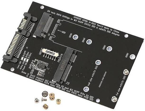 Etzin NGFF M.2 to SATA Converter Adapter 1 GB All in One PC's Black M.2 Internal Solid State Drive (SSD) (NGFF M.2 to SATA Converter Adapter, SATA M.2 + MSATA SSD to SATA Hard Drive)