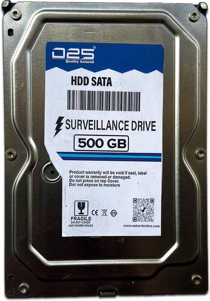 D25 500GB 3.5 Inch Desktop Cctv Surveillance Internal Disk Drive for Pc 500 GB Surveillance Systems, Network Attached Storage, Desktop, All in One PC's Internal Hard Disk Drive (HDD) (500GB Internal Hard Drive for Desktop Compatible For WD Hard Disk for CCTV DVR)