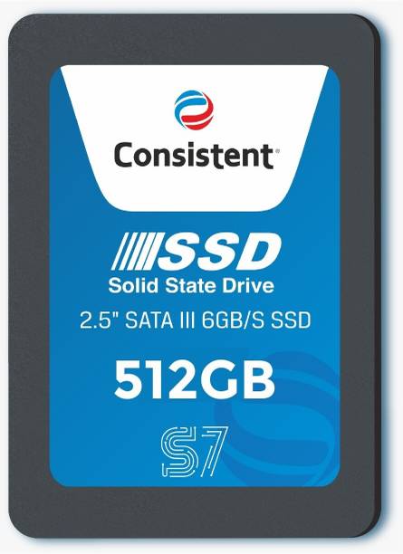 Consistent S7 512 GB Desktop, Laptop Black SATA III Internal Solid State Drive (SSD) (512GB SSD)