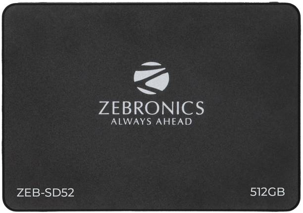 ZEBRONICS 2.5 SATA SSD 512 GB Desktop, Laptop, All in One PC's Black SATA Internal Solid State Drive (SSD) (ZEB-SD52)