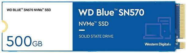 WD Blue™ SN570 M.2 NVMe 500 GB Desktop, Laptop, All in One PC's, Network Attached Storage, Surveillance Systems Internal Solid State Drive (SSD) (WDS500G3B0C)