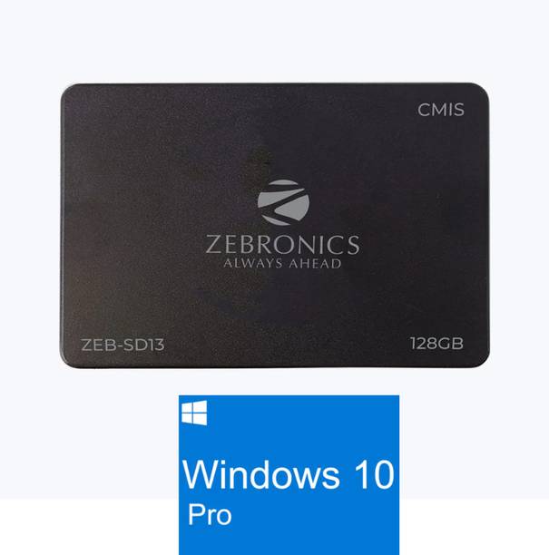 ZEBRONICS ZEB SD13 128 GB Desktop, Laptop Black SATA Internal Solid State Drive (SSD) (Windows 10 / MS Office)
