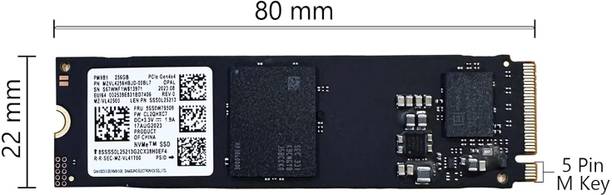 Samsung OEM PM9B1 256 GB All in One PC's, Desktop, Laptop Black PCIe NVMe Internal Solid State Drive (SSD) (OEM/Repack)