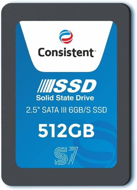 Consistent S7 512 GB Desktop, Laptop, All in One PC's Black SATA III Internal Solid State Drive (SSD) (CTSSD512S7)