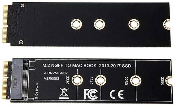 Tobo M.2 NVME SSD Convert Adapter Card for MacBook Air Pro Retina (Year 2013-2017), NVME/AHCI SSD Upgraded Kit for A1465 A1466 A1398 A1502 (Black Long Adapter) M.2 Internal Optical Drive