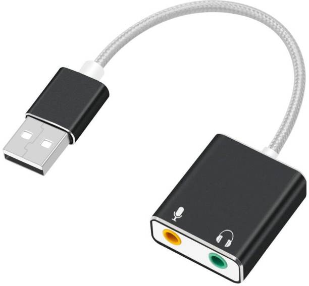 MESHIV 7.1 External USB Sound Card, USB to 3.5mm Jack USB Audio Adapter for PC, Laptop USB Internal Sound Card