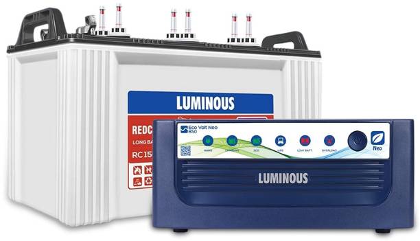 LUMINOUS Eco Volt Neo 850 Inverter_RC 15000 Tubular Inverter Battery