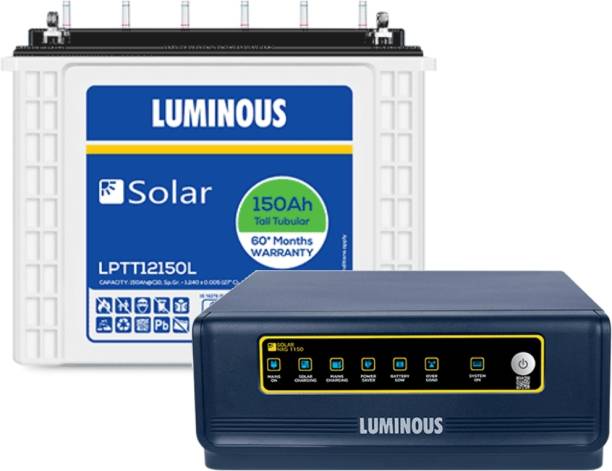 LUMINOUS Solar Inverter NXG+1150 with LPTT12150L Tubular Inverter Battery
