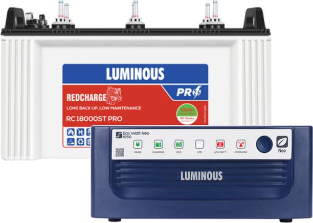LUMINOUS 1050VA with 18042ST XL Tubular Inverter Battery