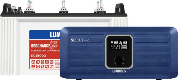 LUMINOUS Zolt 1100 with RC15000 Tubular Inverter Battery