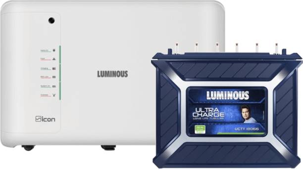 LUMINOUS Icon 1100 Next Generation Inerter with Ultra Charge UCTT18066 Tubular Inverter Battery