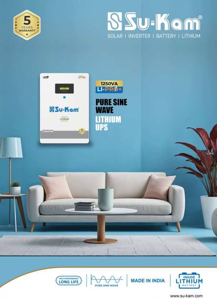 Su-Kam 1250 VA with 60 Months Warranty Lithium Ion