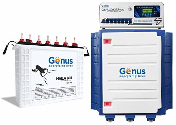Genus Challenger 1100 Pure Sine Wave Inverter with Trolley and 150Ah Tall Tubular Inverter Battery