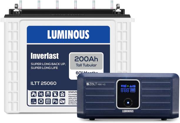 LUMINOUS Zolt 1100 Inverter_ILTT 25060 Tubular Inverter Battery