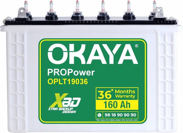OKAYA OPLT19036 Tubular Inverter Battery