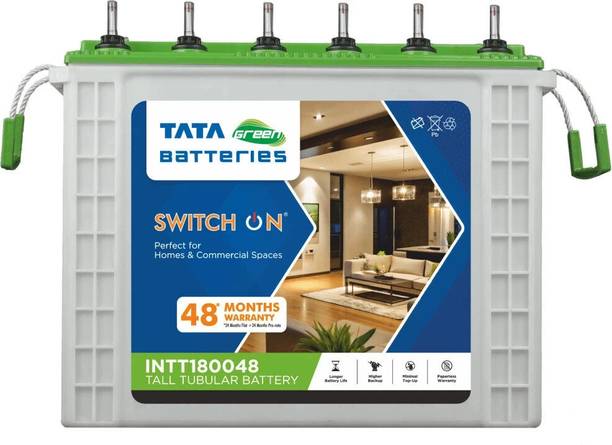 tata green 48 Months Warranty Tubular Inverter Battery (150 Ah, I
