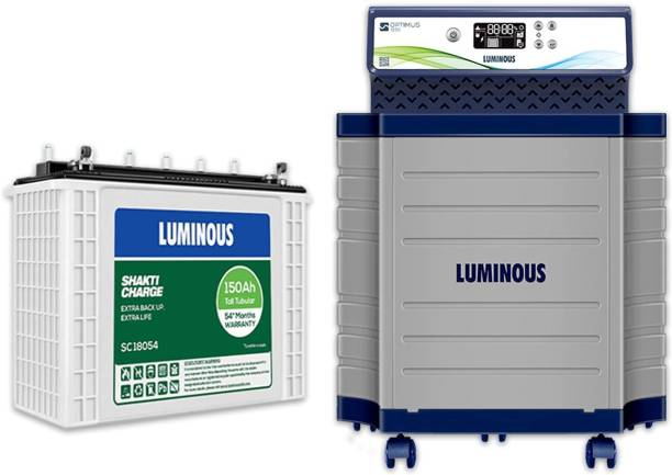 LUMINOUS Optimus 1250 12V with 1 Units of RC18054TT Tubular Inverter Battery