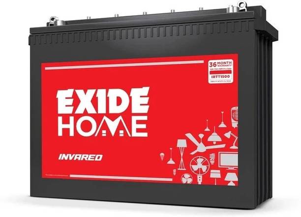 EXIDE 36 Months Warranty Tubular Inverter Battery 150 Ah, IRTT1500