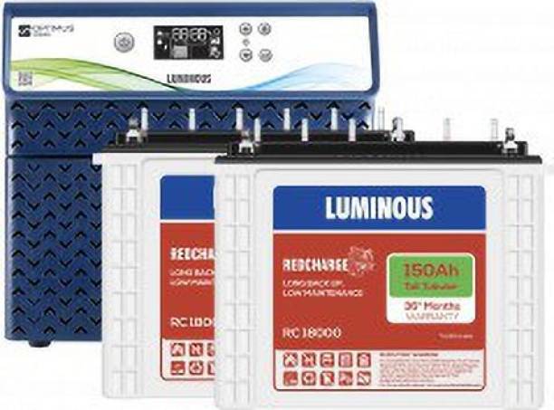 LUMINOUS Optimus 2300 24V with 2 Units of RC 18000TT Tubular Inverter Battery