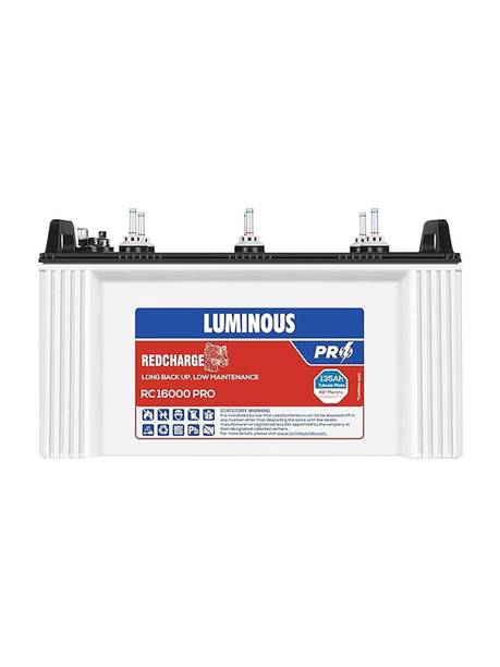 LUMINOUS 48 Months Warranty Tubular Inverter Battery 135 Ah, RC 16000 PRO