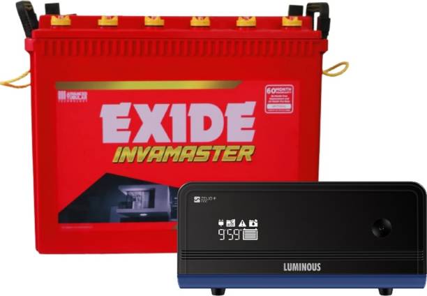 EXIDE Invamaster IMTT1500 with Luminous Zelio+1100 Pure Sine Wave Inverter Tubular Inverter Battery