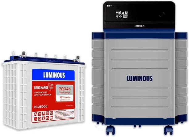 LUMINOUS Zelio 1100 Pure Sine Wave Inverter_RC 25000 200Ah Battery_Trolley Tubular Inverter Battery
