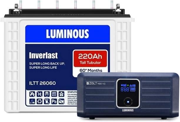 LUMINOUS Zolt 1100 with ILTT 26060 Tubular Inverter Battery