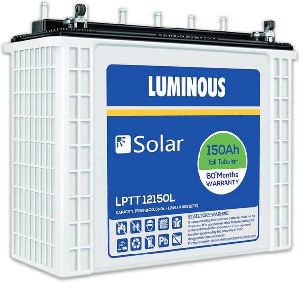 LUMINOUS Solar LPTT12150L Tall Tubular Inverter Battery