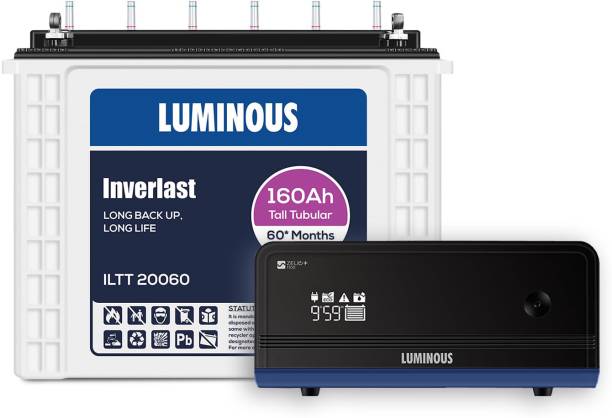 LUMINOUS Zelio Smart 1100 with ILTT 20060 (160Ah) Tubular Inverter Battery