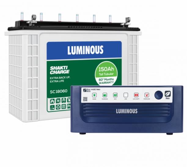 LUMINOUS Eco Watt Neo 800_SC18060 Tubular Inverter Battery
