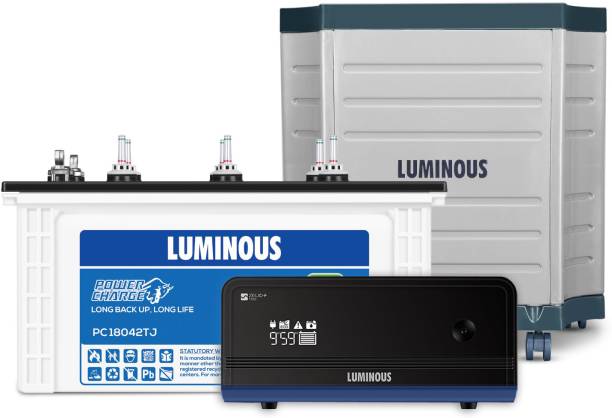 LUMINOUS Zelio+ 1100 Inverter_PC 18042TJ Battery_Trolley Tubular Inverter Battery