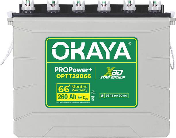 OKAYA 66 Months Warranty Tubular Inverter Battery