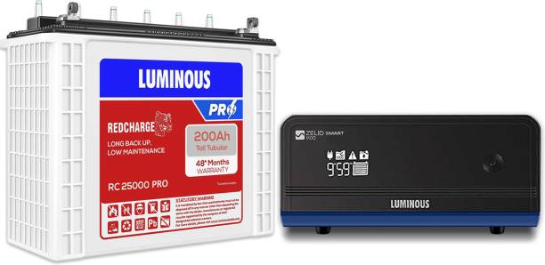 LUMINOUS Zelio Smart 1100 with RC 25000 PRO Tubular Inverter Battery