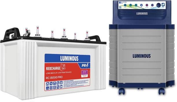 LUMINOUS Eco Volt Neo 750 with RC 15000 PRO &amp; Trolley Tubular Inverter Battery