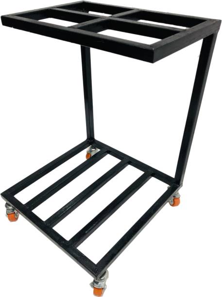 KITHANIA DOUBLE TOPLESS INVERTER BATTERY TROLLEY WITH HEAVY WHEEL Trolley for Inverter and Battery