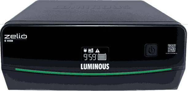LUMINOUS S 1150/12V With LCD Display Best inverter For Home And Office Zelio S 1150 Best Inverter with UPS Mode For Home And Office with 36 Months Warranty Pure Sine Wave Inverter