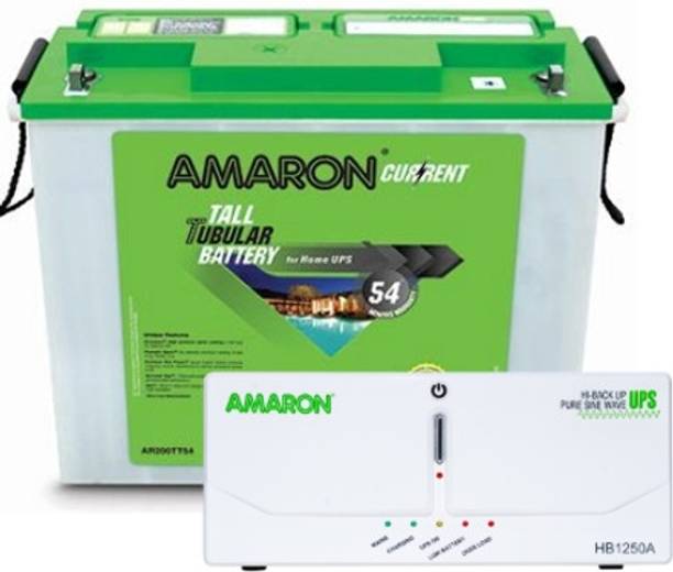 amaron 500 VA AM200TT54 WITH HB 1250 INVERTER with 54 Months Warranty Pure Sine Wave Inverter