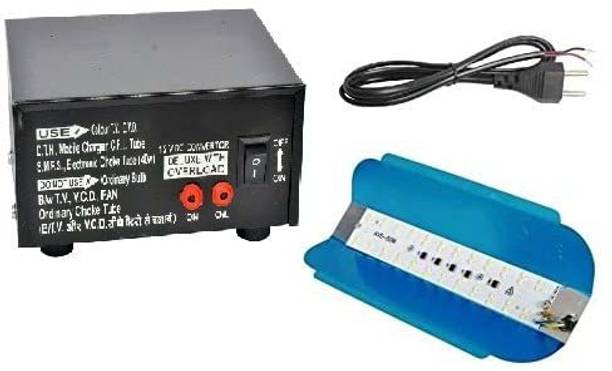 ERHIndia 100 Watt Solar Converter for Multiple Applications with flood light and 2 pin Square Wave Inverter