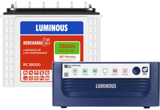 LUMINOUS RC18000 Eco Watt Neo 800 RC18000 and Watt 800 Square Wave Inverter