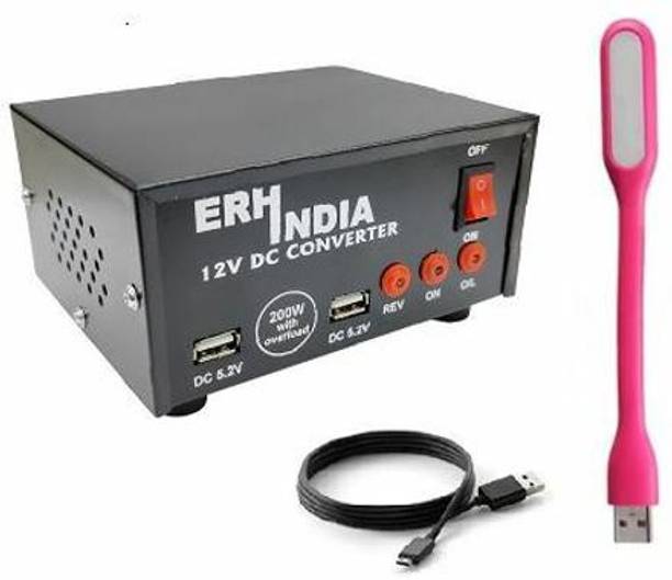 ERHIndia Dc to Ac Converter 12v to 220v 12v dc to 220v ac converter USB 200 Watt Square Wave Inverter