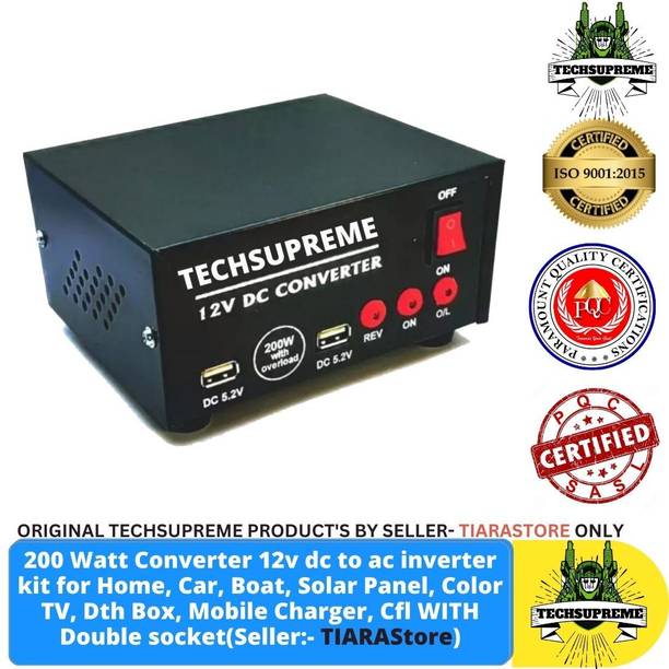 TechSupreme 500 VA with 3 Months Warranty Solar Compatible Square Wave Inverter