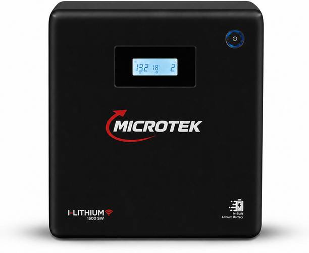 Microtek I-Lithium WiFi 1500 SW Inverter with Built-in Lithium Battery Dark Edition with 5 Year Warranty Lithium Ion