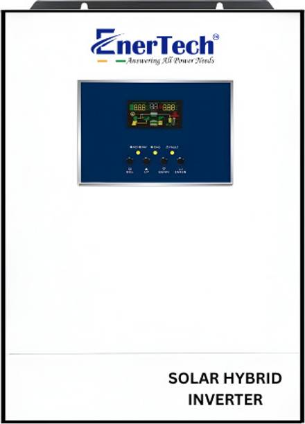 EnerTech 8000 VA 8KW /48VDC Solar Hybrid Inverter | Batteryless Support | HF| 1 PH with 5 Year Warranty Solar Compatible Pure Sine Wave Inverter