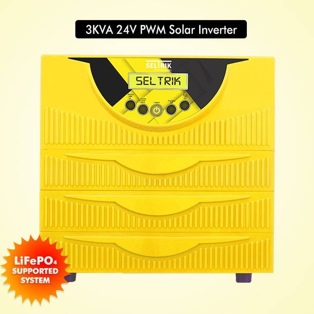 Seltrik 3000 VA 3000VA 24V Lithium-ion Supported PWM Solar Inverter with 36 Months Warranty Solar Compatible Pure Sine Wave Inverter