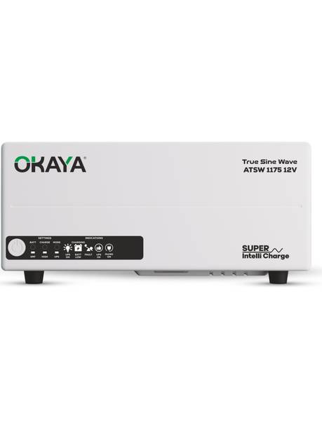 OKAYA Okaya Advanced True Sine Wave; VA Rating: 925 VA / 12V; 740 Watt ATSW 1175 12V with 36 Months Warranty Pure Sine Wave Inverter